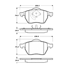 Pastillas Freno Volkswagen Golf 1997-2005 Delantero 3