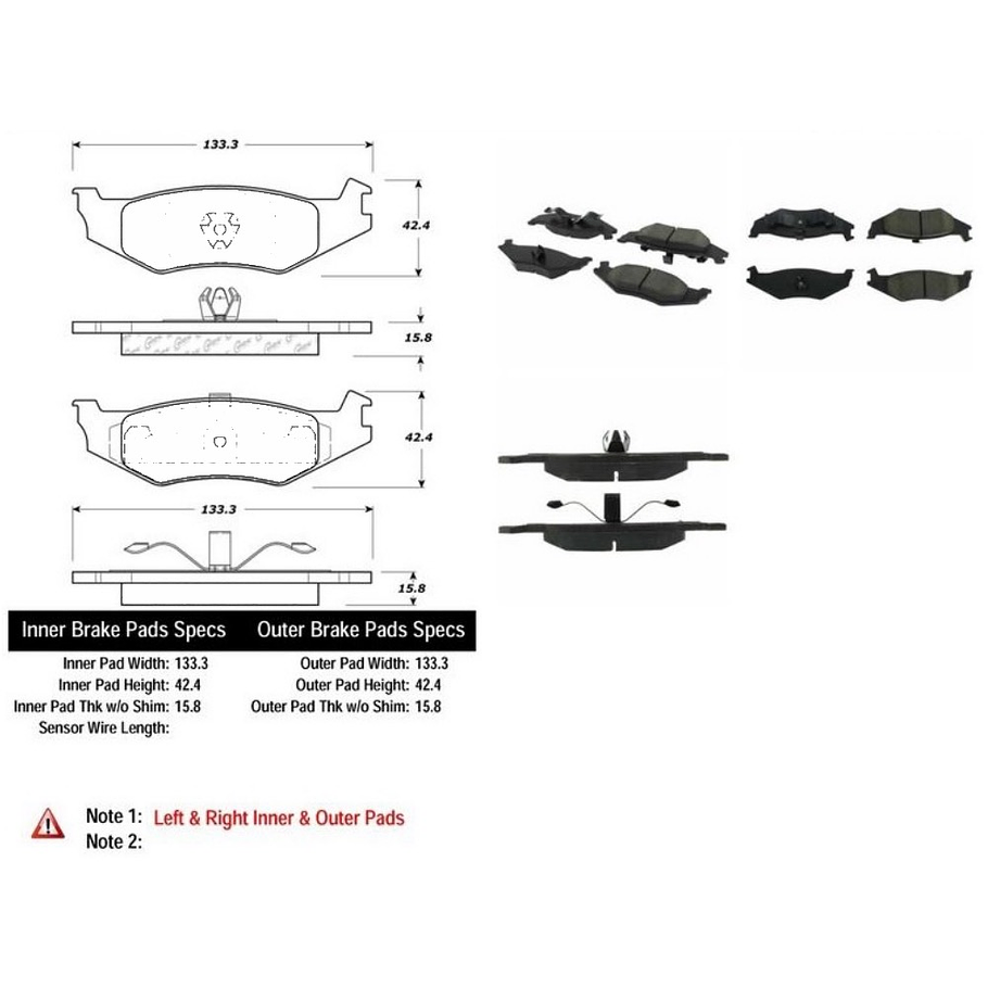 Pastillas Freno Dodge Intrepid 1993-1997 Trasero 4