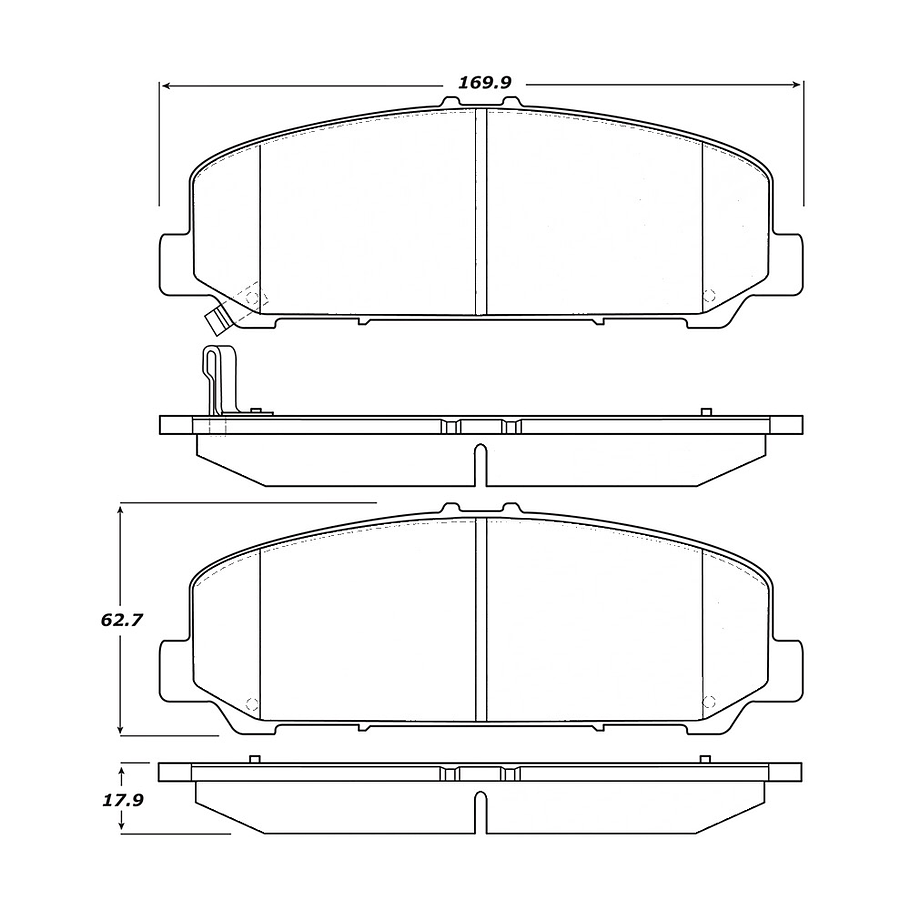 Pastillas Freno Nissan Titan 2004-2015 Delantero 3