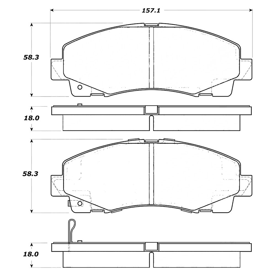 Pastillas Freno Acura TL 2009-2014 Delantero 3