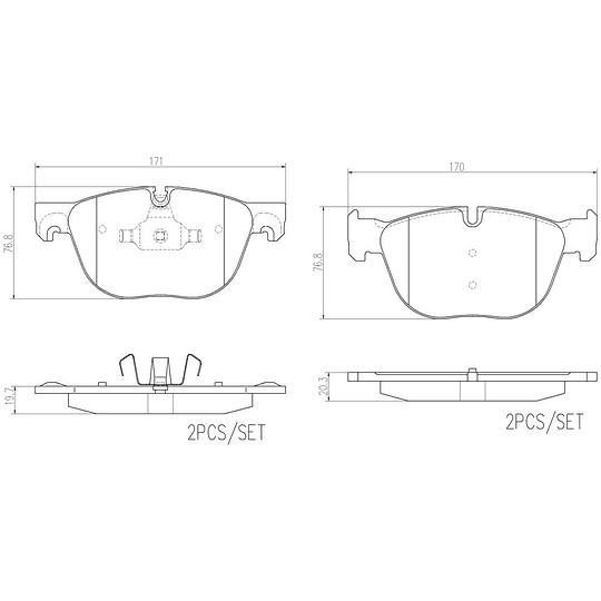 Pastillas Freno BMW X5 35d 2014-2018 Delantero
