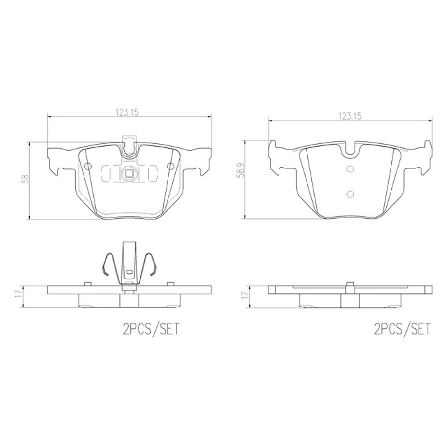 Pastillas Freno BMW 325d 2004-2013 Trasero 2