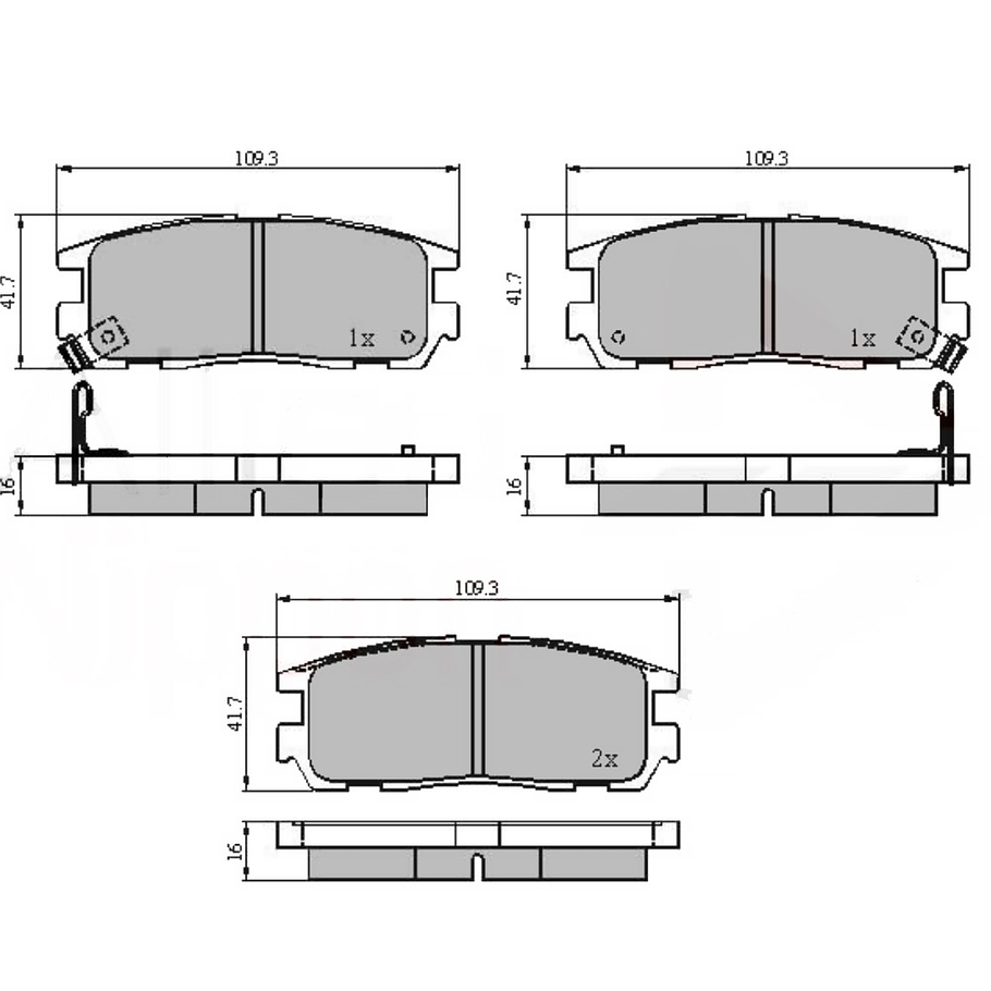 Pastillas Freno Chevrolet Trooper 1991-2002 Trasero 4