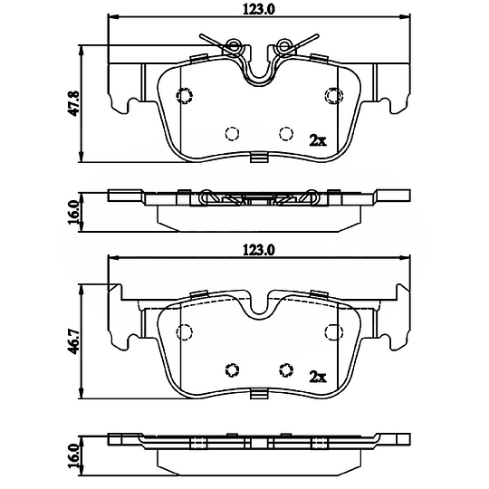 Pastillas Freno BMW 220i 2014-2021 Trasero