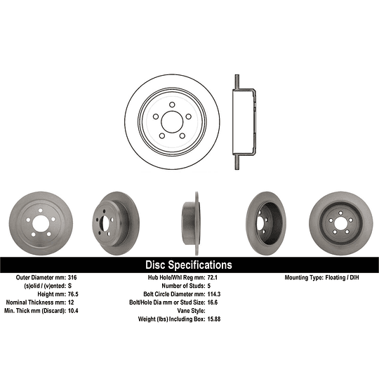 Disco Freno POWERSTOP AR83072