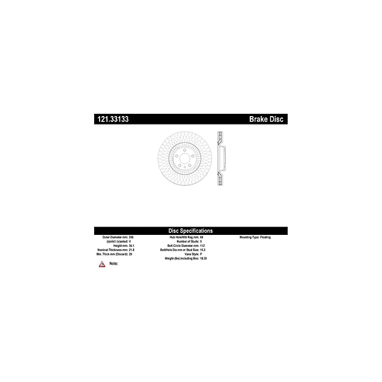 Disco Freno C-TEK 121.33133