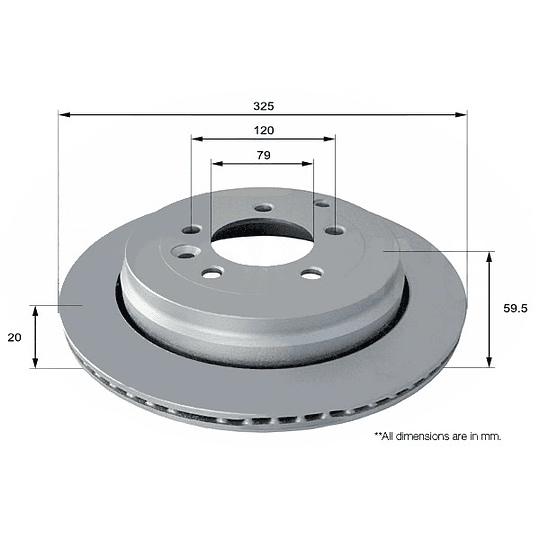Disco Freno MOTAQUIP LVBD1256Z