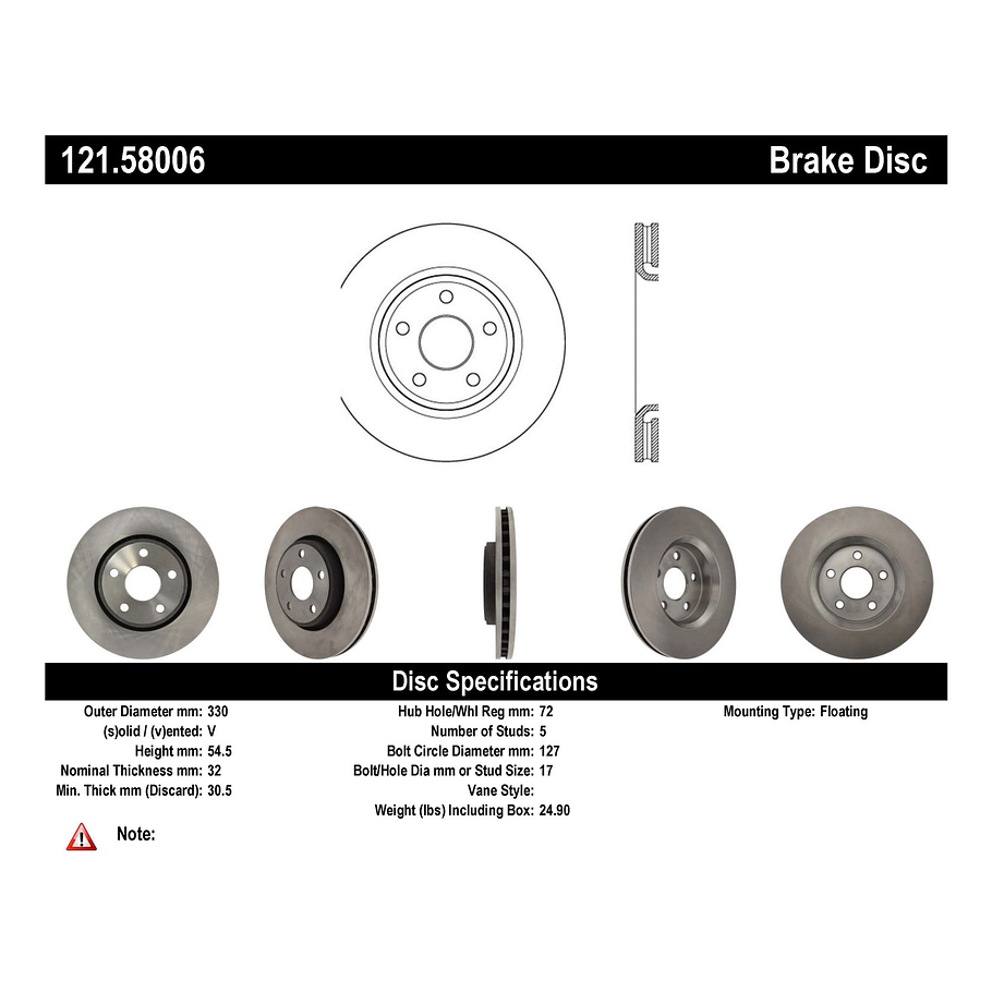 Disco Freno C-TEK 121.58006 2