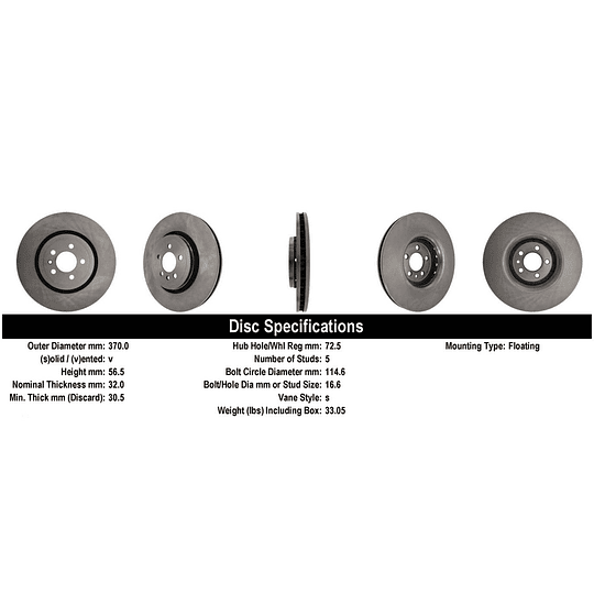 Disco Freno POWERSTOP AR83092