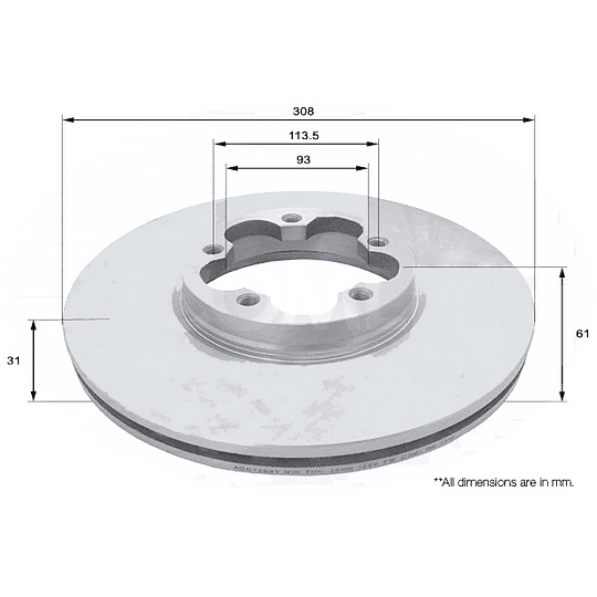 Disco Freno COMLINE ADC1266V