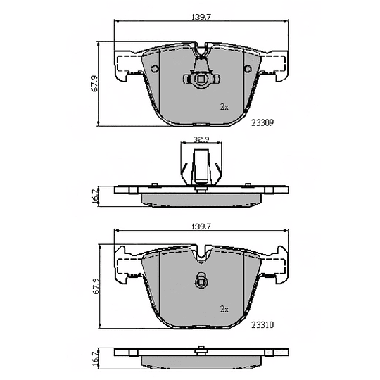 Pastillas Freno MOTAQUIP LVXL1169