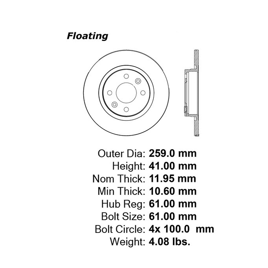 Disco Freno C-TEK 121.99073 1
