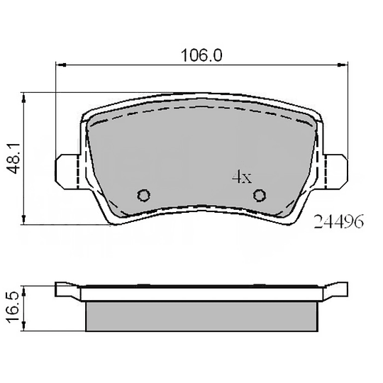Pastillas Freno MOTAQUIP LVXL1356