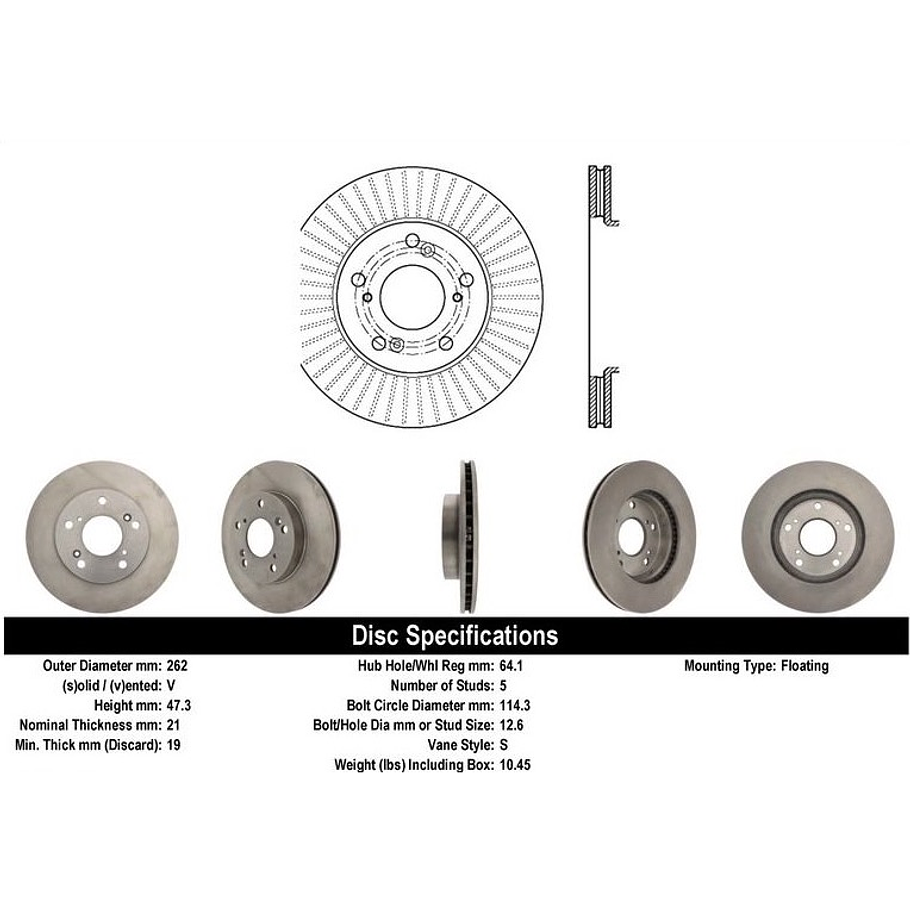 Disco Freno Honda Civic 2011-2015 Delantero 3