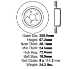 Disco Freno Dodge Charger 2011-2023 Trasero 3