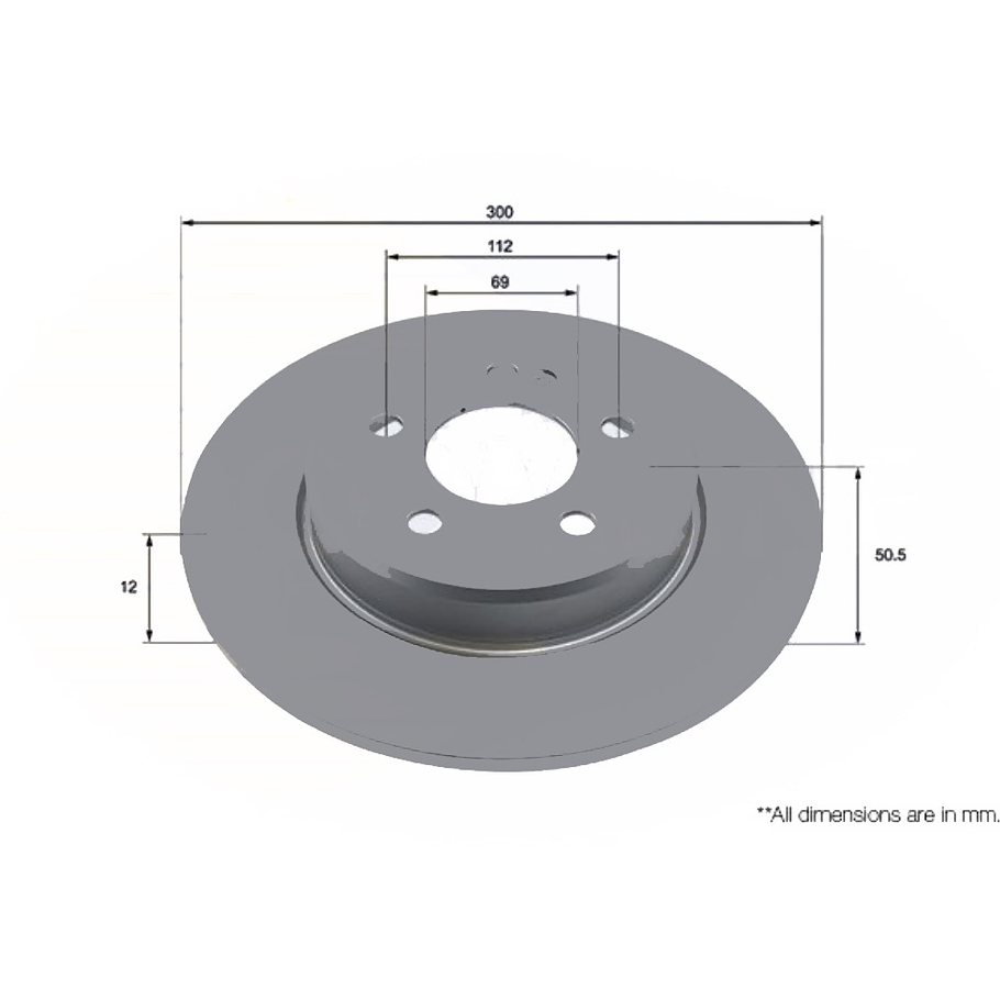 Disco Freno Mercedes Benz C160 2015-2021 Trasero 3