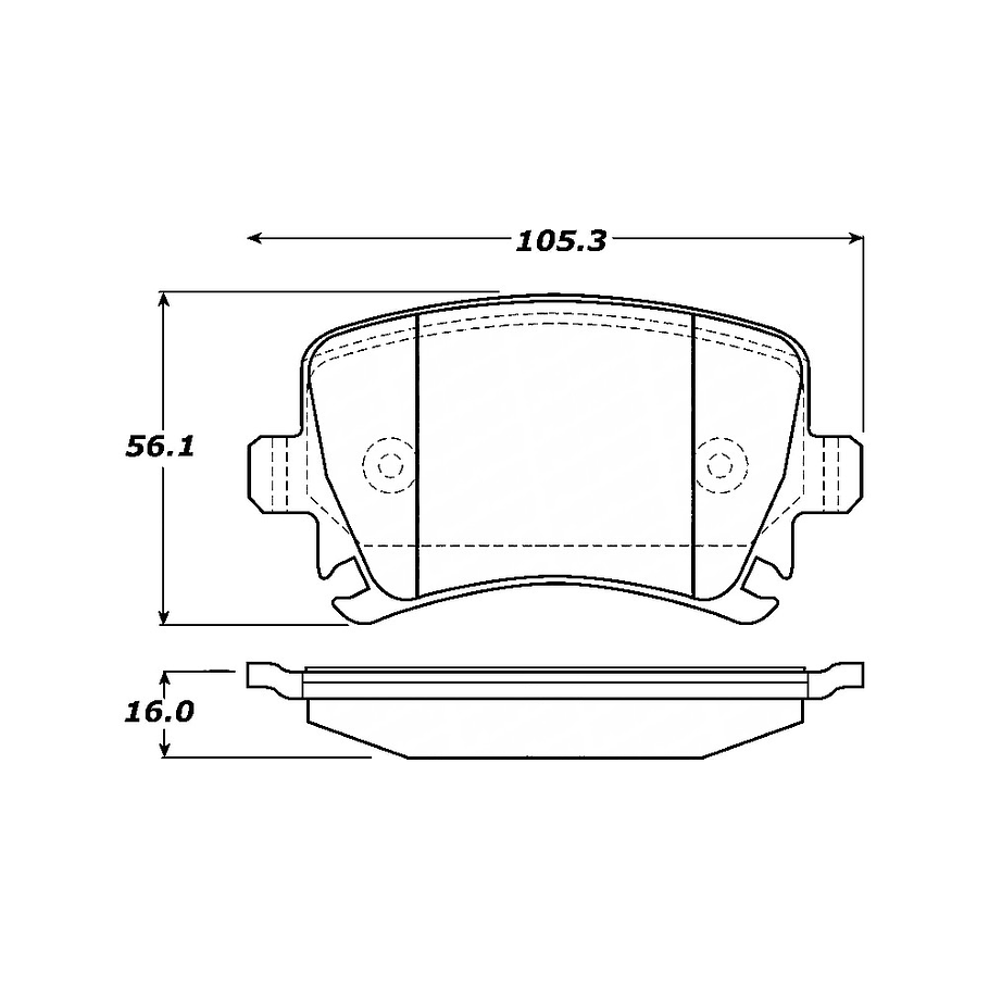 Pastillas Freno Volkswagen Golf Variant 2003-2010 Trasero 3