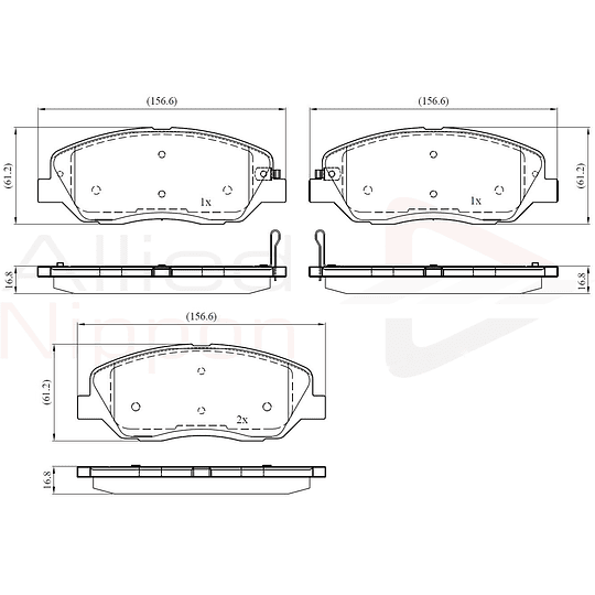 Pastillas Freno Hyundai Santa Fe 2007-2013 Delantero