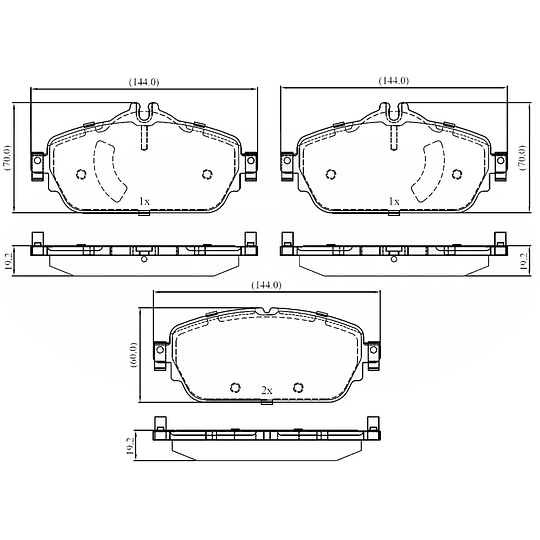 Pastillas Freno Mercedes Benz C200 2015-2021 Delantero