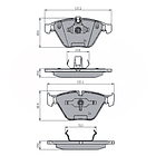 Pastillas Freno BMW 550i 2003-2010 Delantero 3