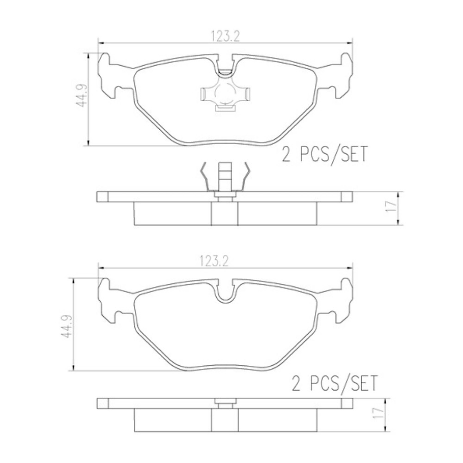 Pastillas Freno BMW 323ti 1990-2000 Trasero 4