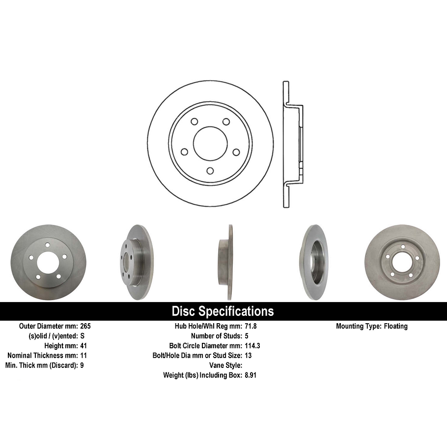 Disco Freno Mazda 3 2009-2013 Trasero 3