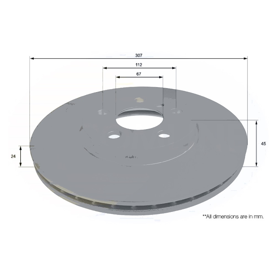 Disco Freno BMW X1 18d sDrive 2015-2022 Delantero 3
