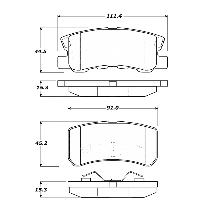 Pastillas Freno Mitsubishi Grandis 2003-2011 Trasero 3
