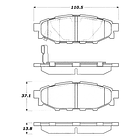 Pastillas Freno Subaru Impreza 2008-2014 Trasero 4