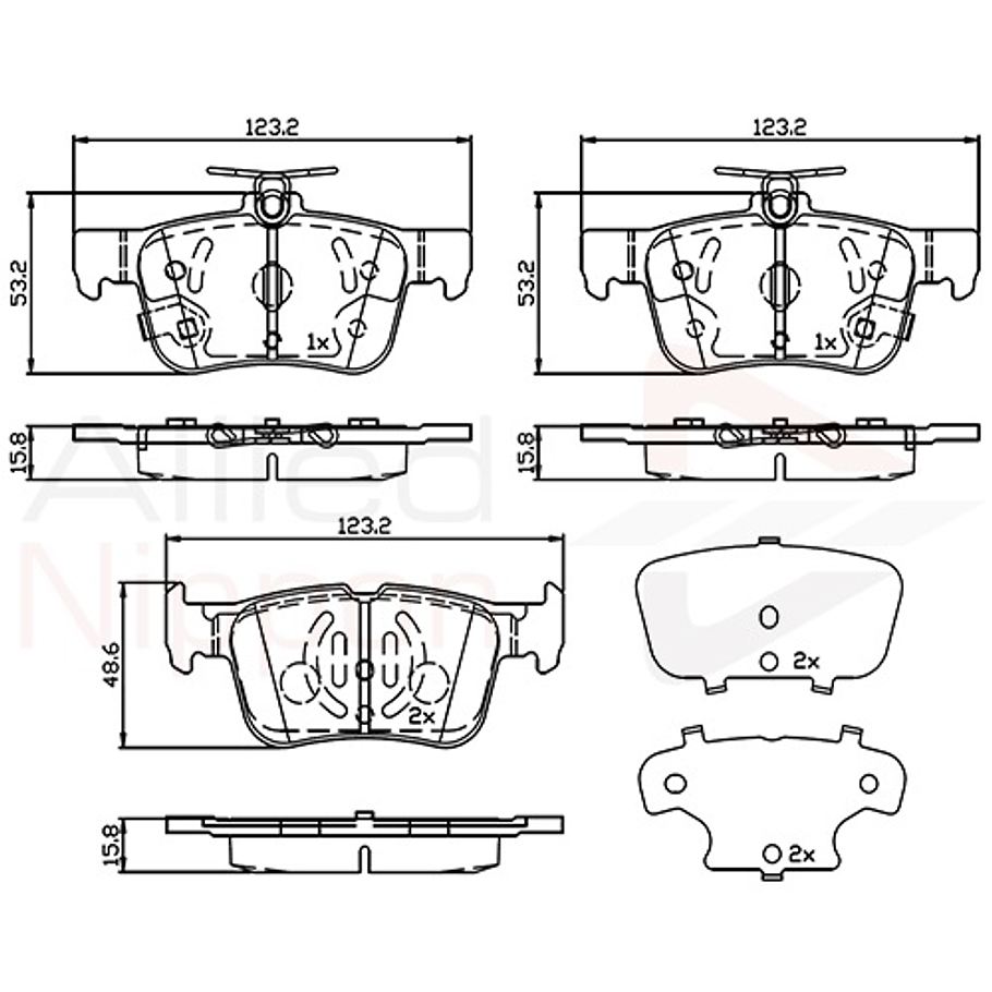 Pastillas Freno Ford Edge 2015-2023 Trasero 3