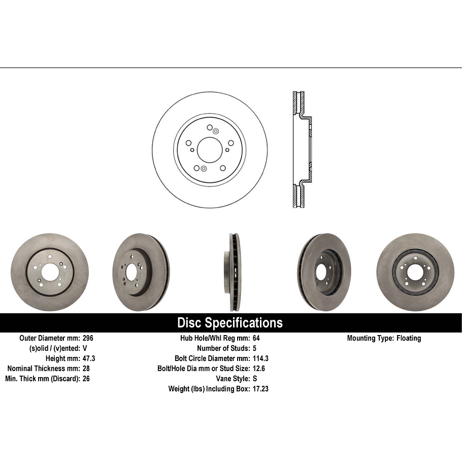 Disco Freno Honda Crosstour 2010-2015 Delantero 3