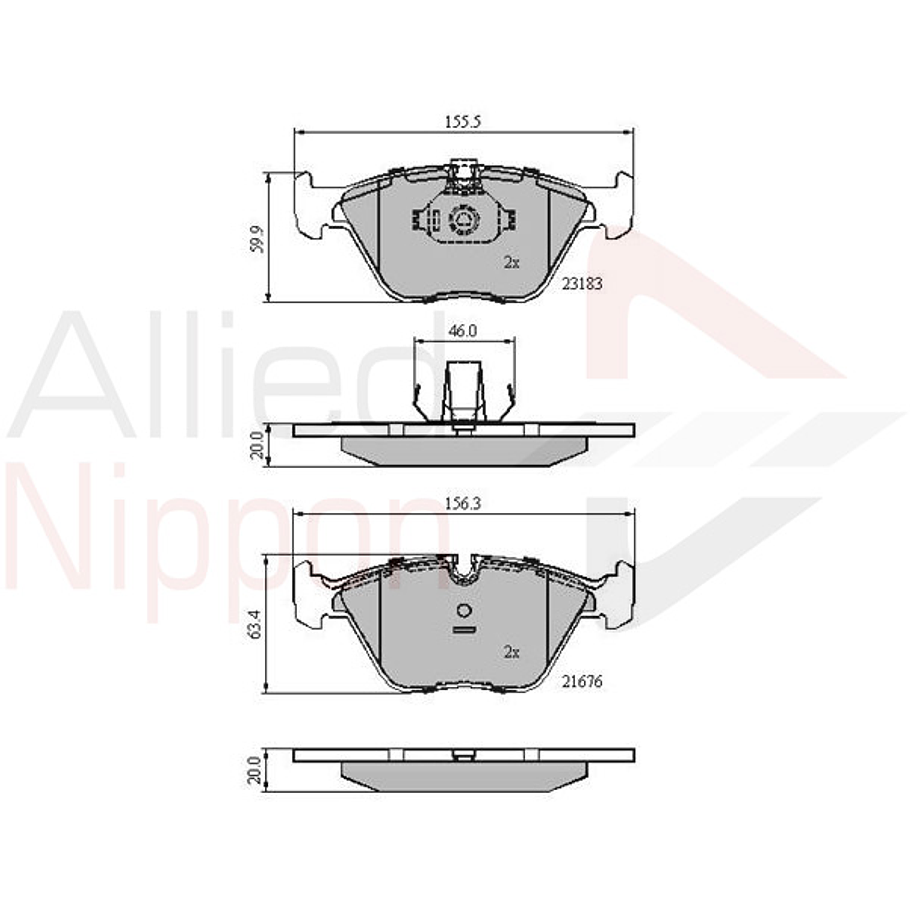 Pastillas Freno BMW Z4 2002-2008 Delantero 4