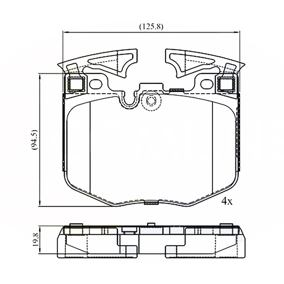 Pastillas Freno BMW 740i 2015-2022 Delantero 4