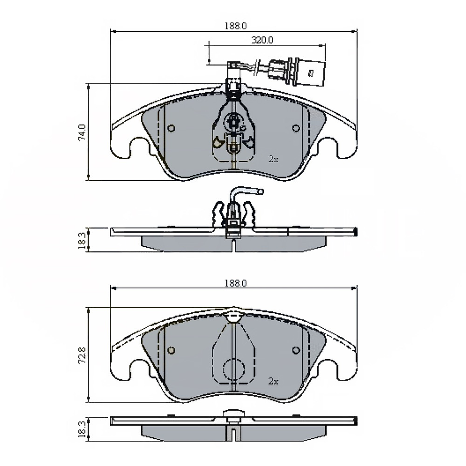 Pastillas Freno Audi A6 Avant 2012-2018 Delantero 4