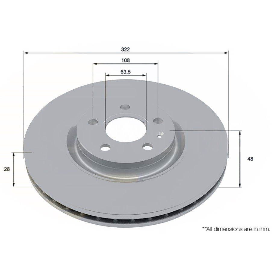 Disco Freno Volvo XC40 2018-2023 Delantero 4
