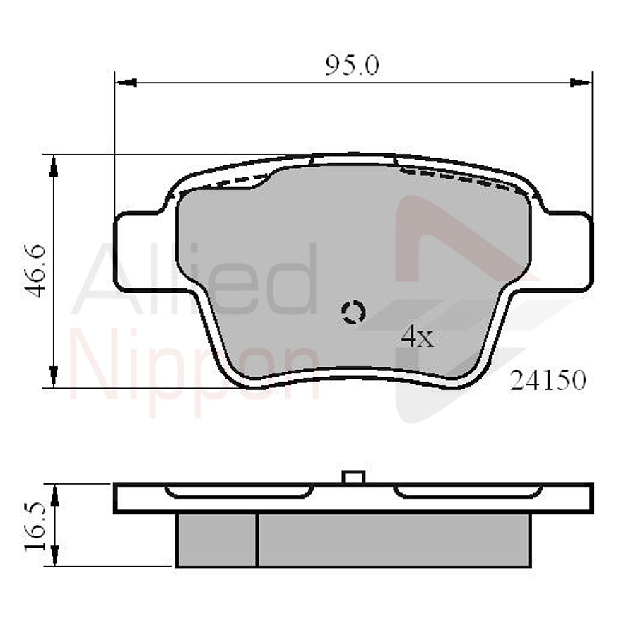 Pastillas Freno Peugeot 207 Break SW 2006-2014 Trasero 2