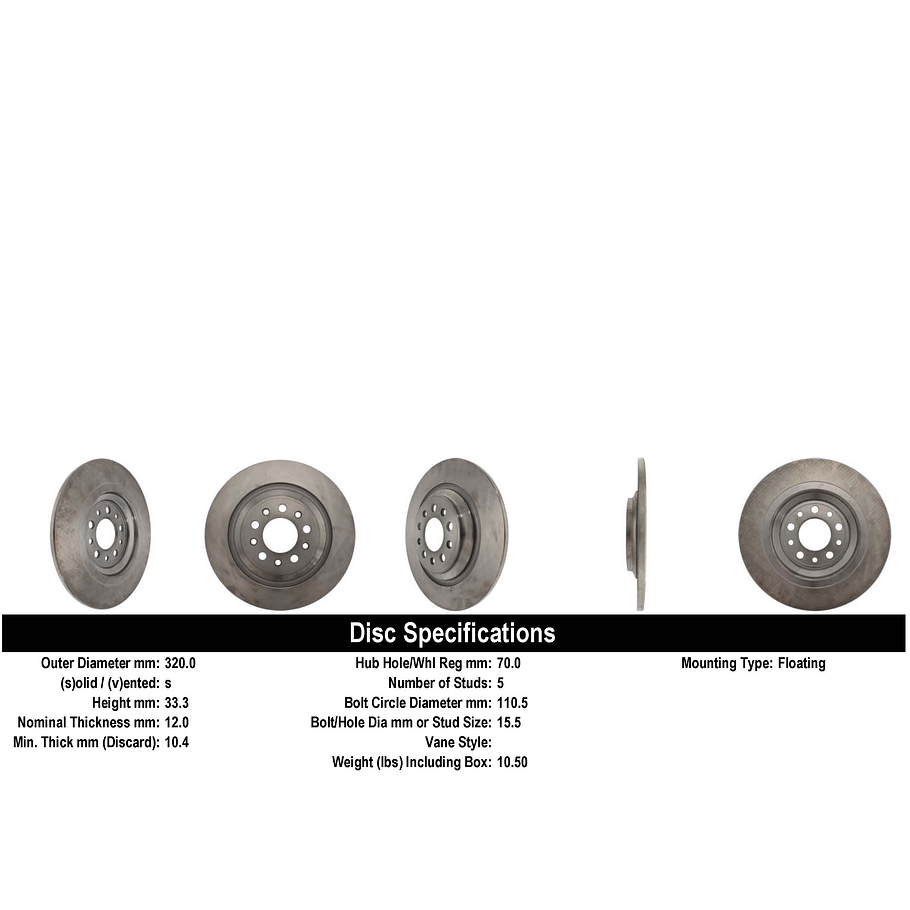 Disco Freno Jeep Cherokee 2014-2023 Trasero 3