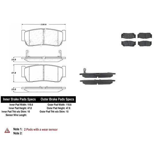 Pastillas Freno SsangYong Musso 1993-2005 Trasero