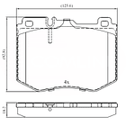 Pastillas Freno Mercedes Benz C250 2015-2021 Delantero 4