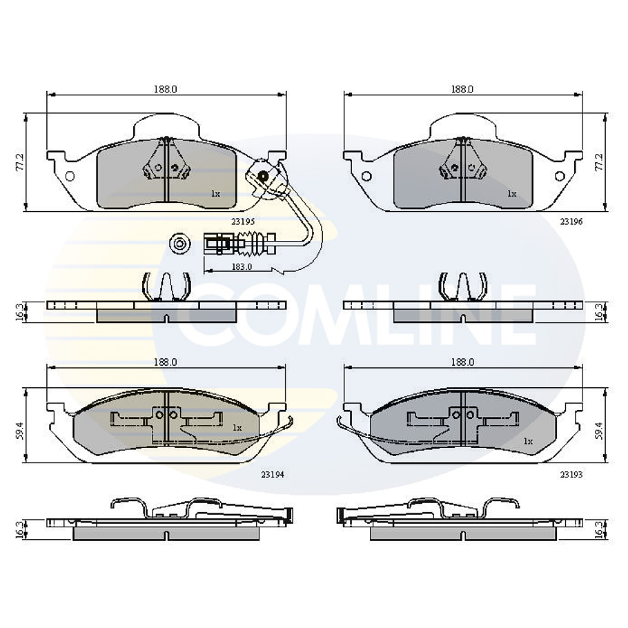 Pastillas Freno Mercedes Benz ML350 1998-2005 Delantero 3