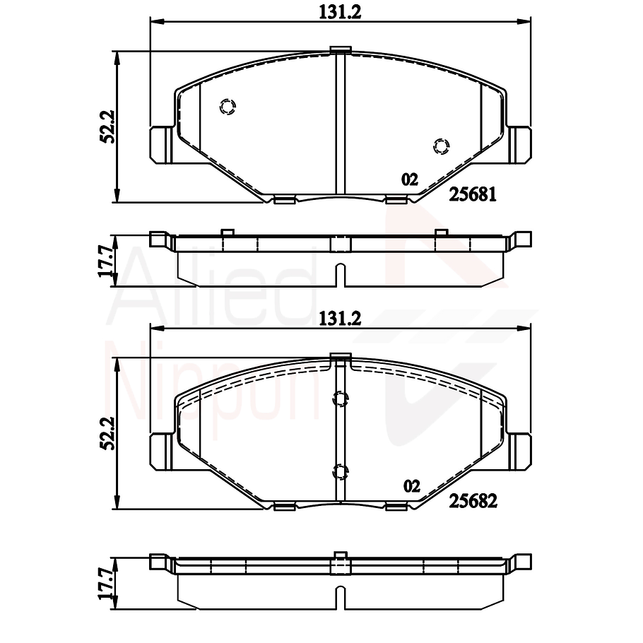 Pastillas Freno Volkswagen Polo 2017-2023 Delantero 2
