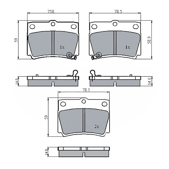 Pastillas Freno Mitsubishi Montero Sport 2015-2021 Trasero