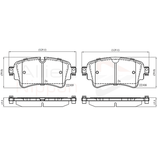 Pastillas Freno Audi A4 Avant 2016-2023 Trasero
