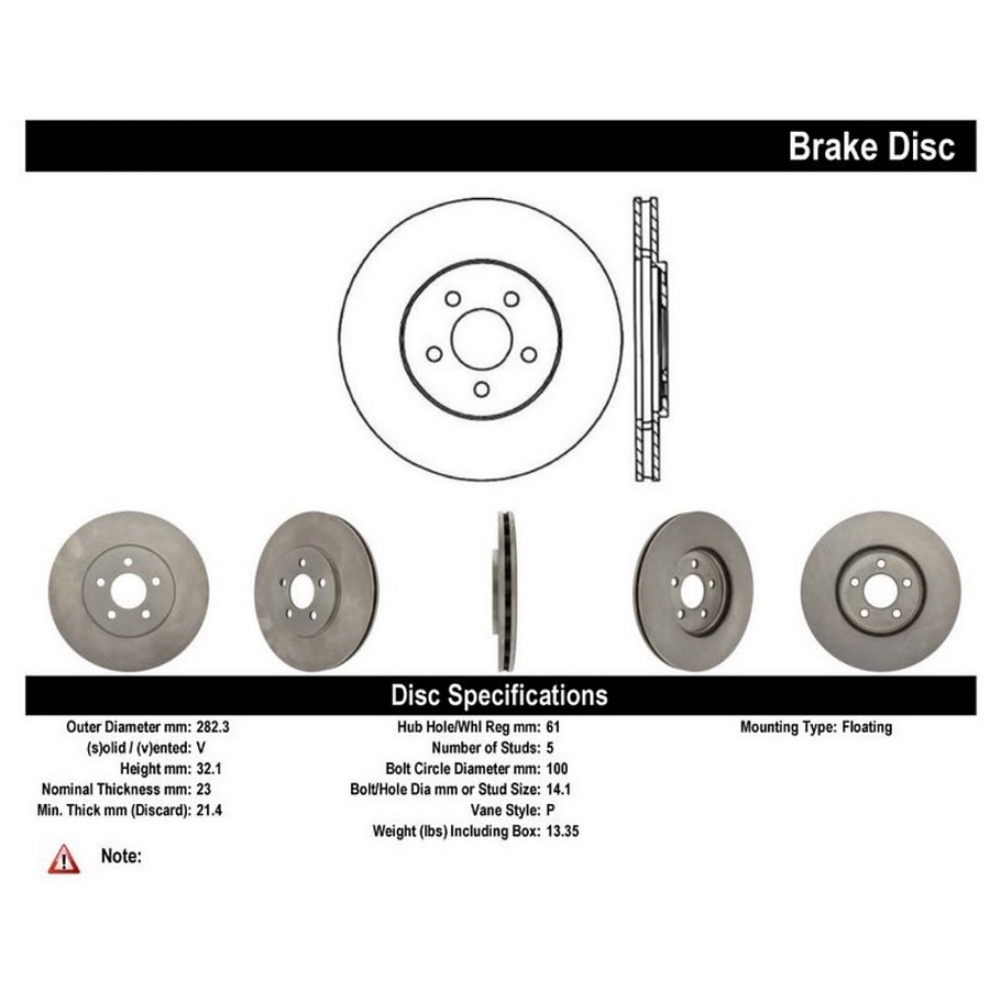 Disco Freno Dodge Stratus 2001-2006 Delantero 4