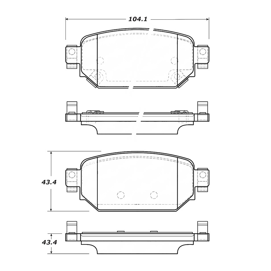 Pastillas Freno Mazda CX-3 2016-2023 Trasero 4