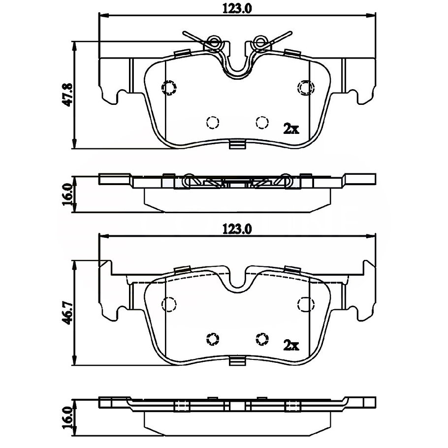 Pastillas Freno BMW 220i 2014-2021 Trasero 2