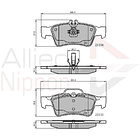 Pastillas Freno Mercedes Benz E280 2003-2009 Trasero 4