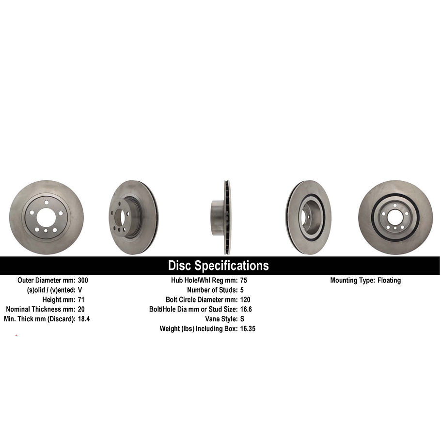 Disco Freno BMW X3 30d 2011-2017 Trasero 4