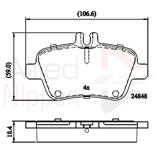 Pastillas Freno Mercedes Benz B250 2012-2019 Trasero