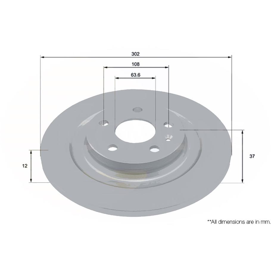 Disco Freno Volvo XC40 2018-2023 Trasero 4